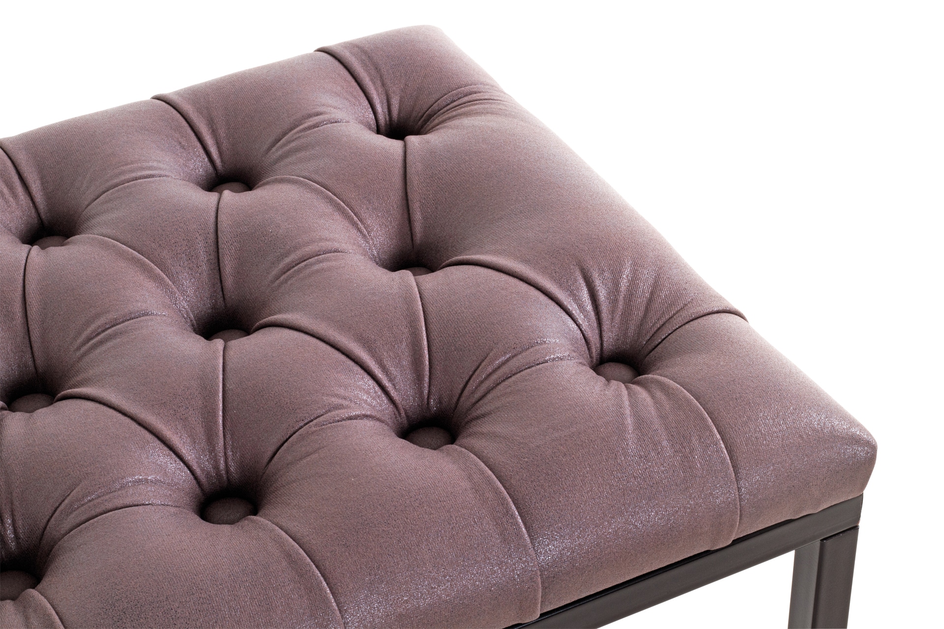 Hocker 60 x 45 cm anthrazit/schwarz