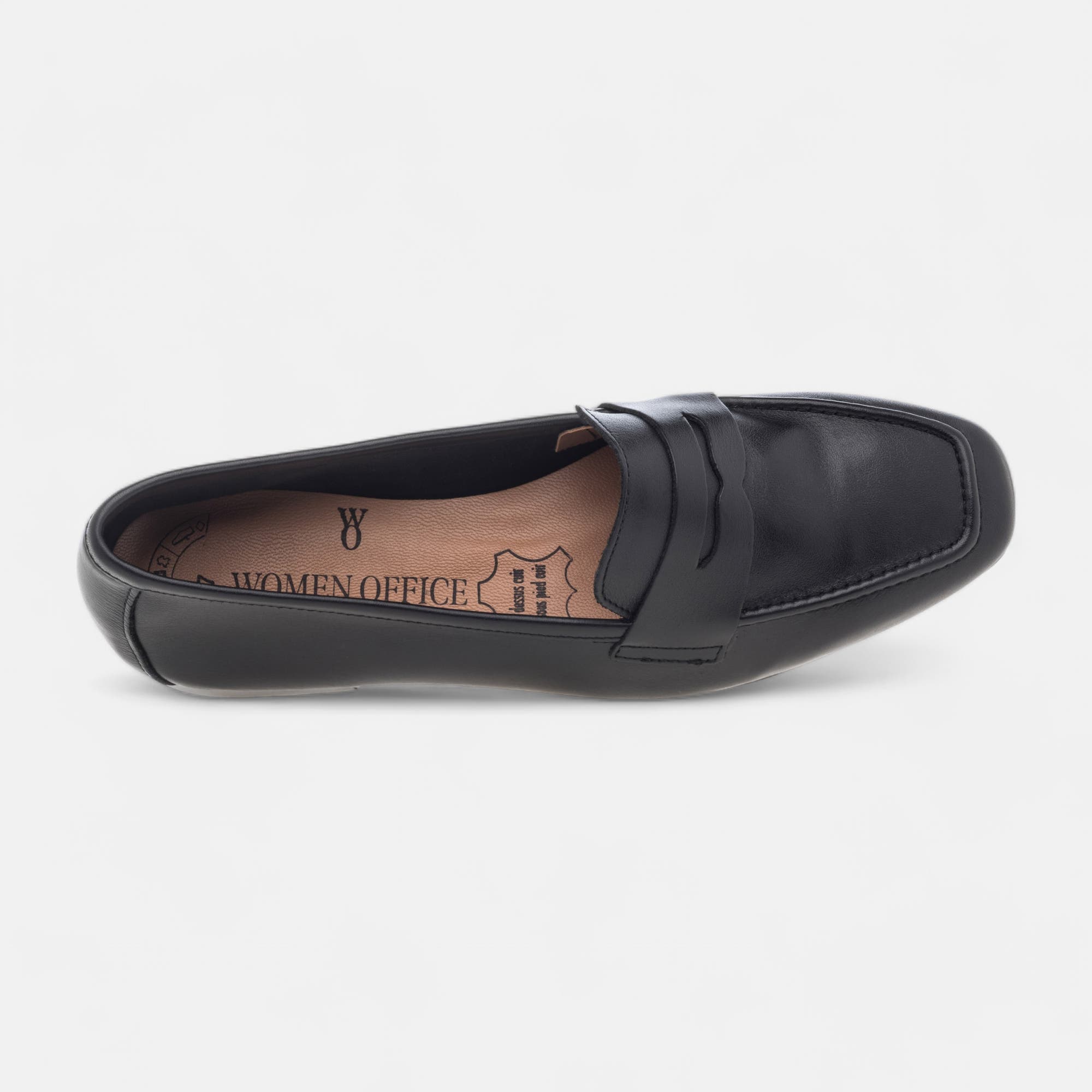 Mocassins Femme en cuir noir