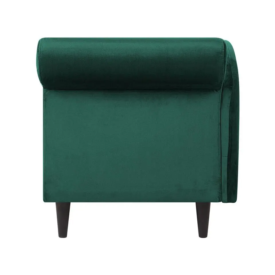 LUIRO - Chaise longue - Groen - Rechterzijde - Fluweel