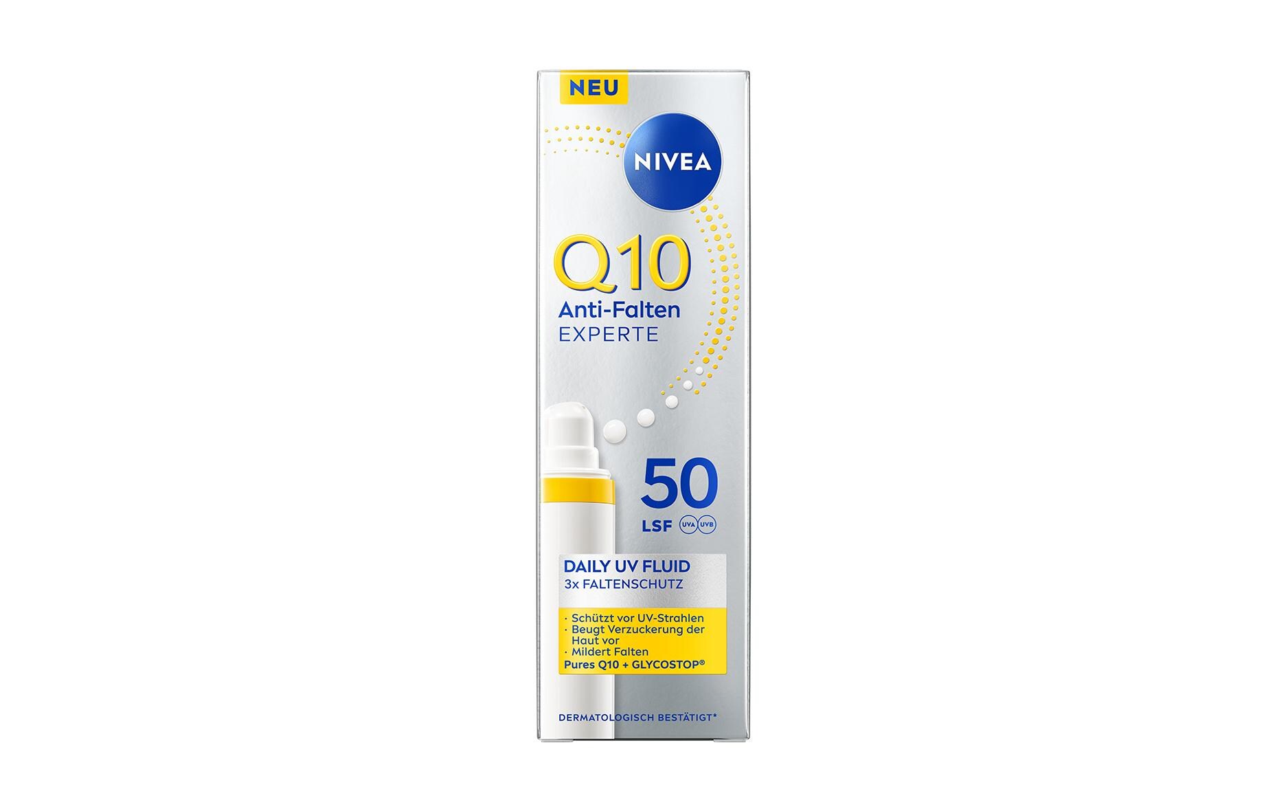 Gesichtsfluid Q10 Anti-Falten Expert Day LSF 50 30 mlAnti-Wrinkle Daily UV Fluid LSF 50 schützt vor UV-Strahlen, beugt der Hautalterung vor und reduziert Falten