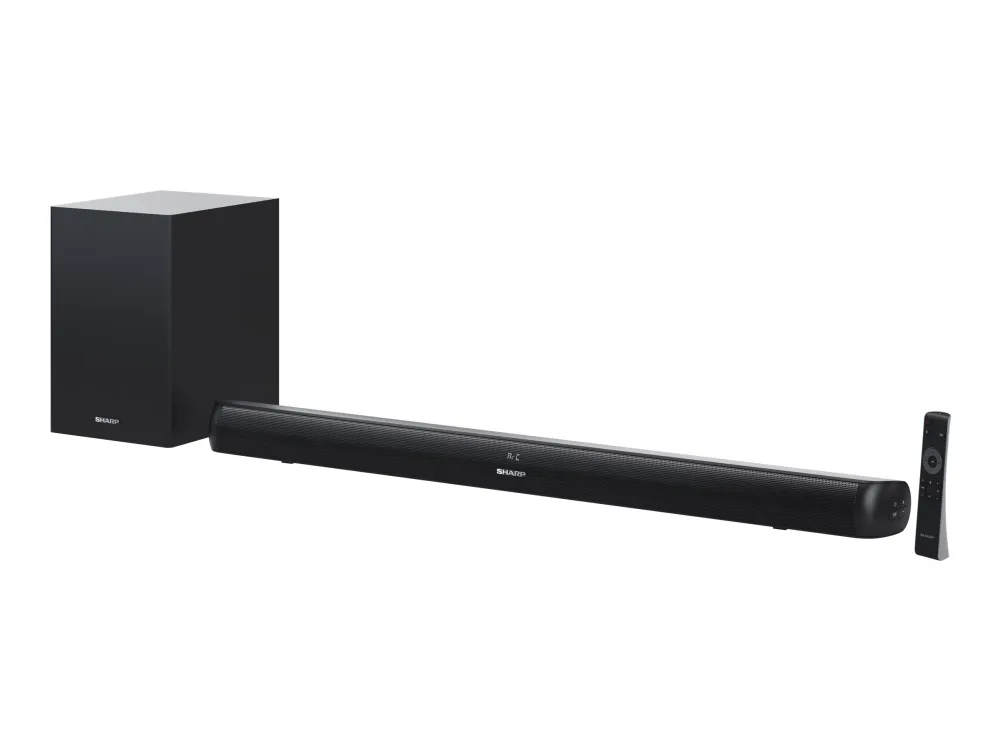 Sharp HT-SBW202 - Lydbarsystem - til hjemmebiograf - 2.1-kanal - trådløs - Bluetooth - sort