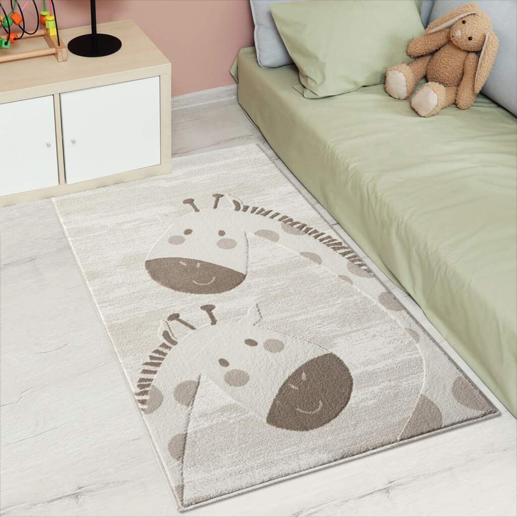 Carpet City Kinderteppich »MARA719« rechteckig 11 mm Höhe Kinderzimmer, Kurzflor,robust,Tiere,  Spielzimmer