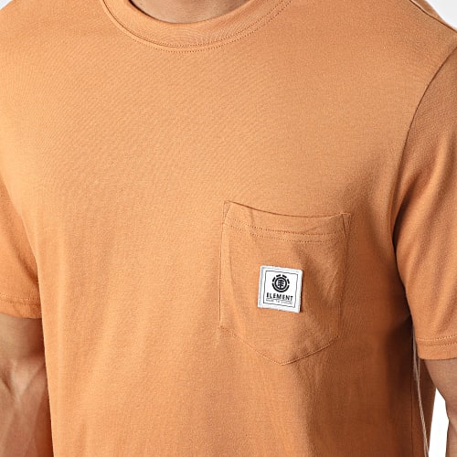 Tee Shirt Poche Basic Pocket Label Camel