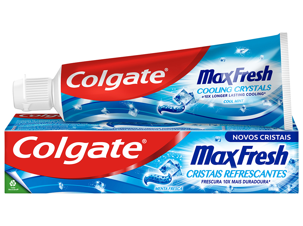 PASTA DE DENTES MAX FRESH COOL MENTA COM CRISTAIS REFRESCANTES COLGATE 75ML