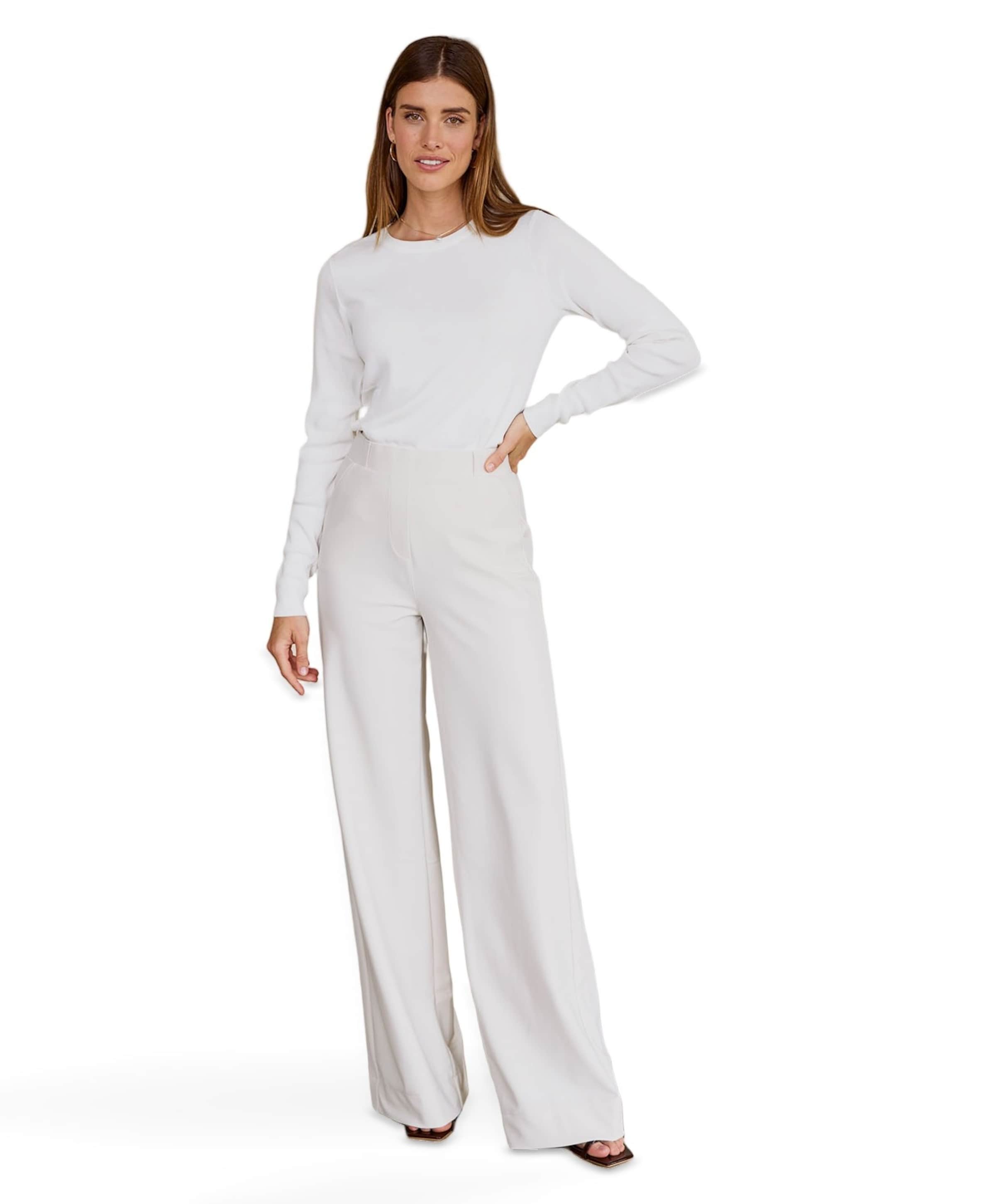 Studio Anneloes Lexie LONG bonded trousers dames broek ecru