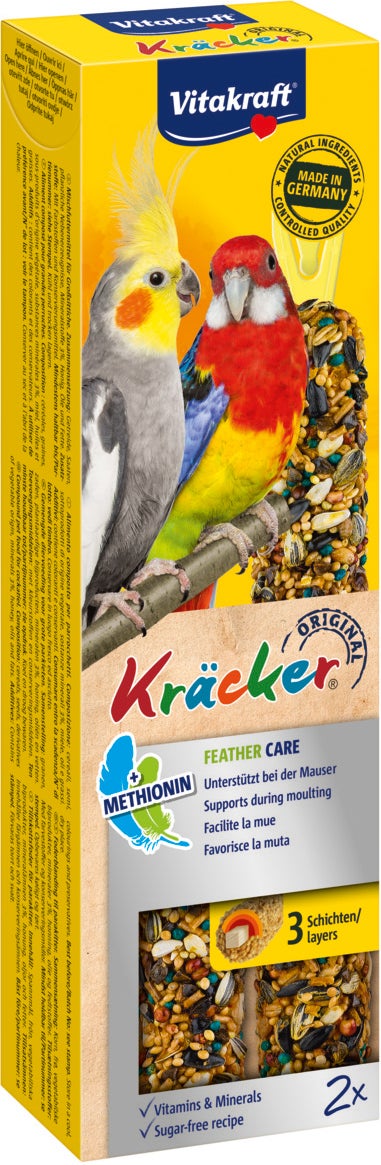 Vitakraft vogelsnack Kräcker valkparkiet Feather Care 2 stuks