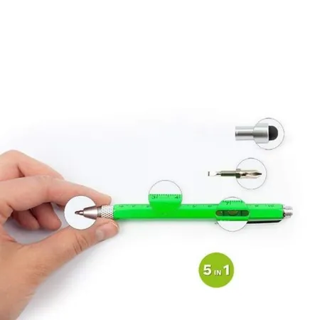 Trendhaus Relax&Be Clever Werkzeug-Kugelschreiber mit 5 Tools, 6-fach sortiert