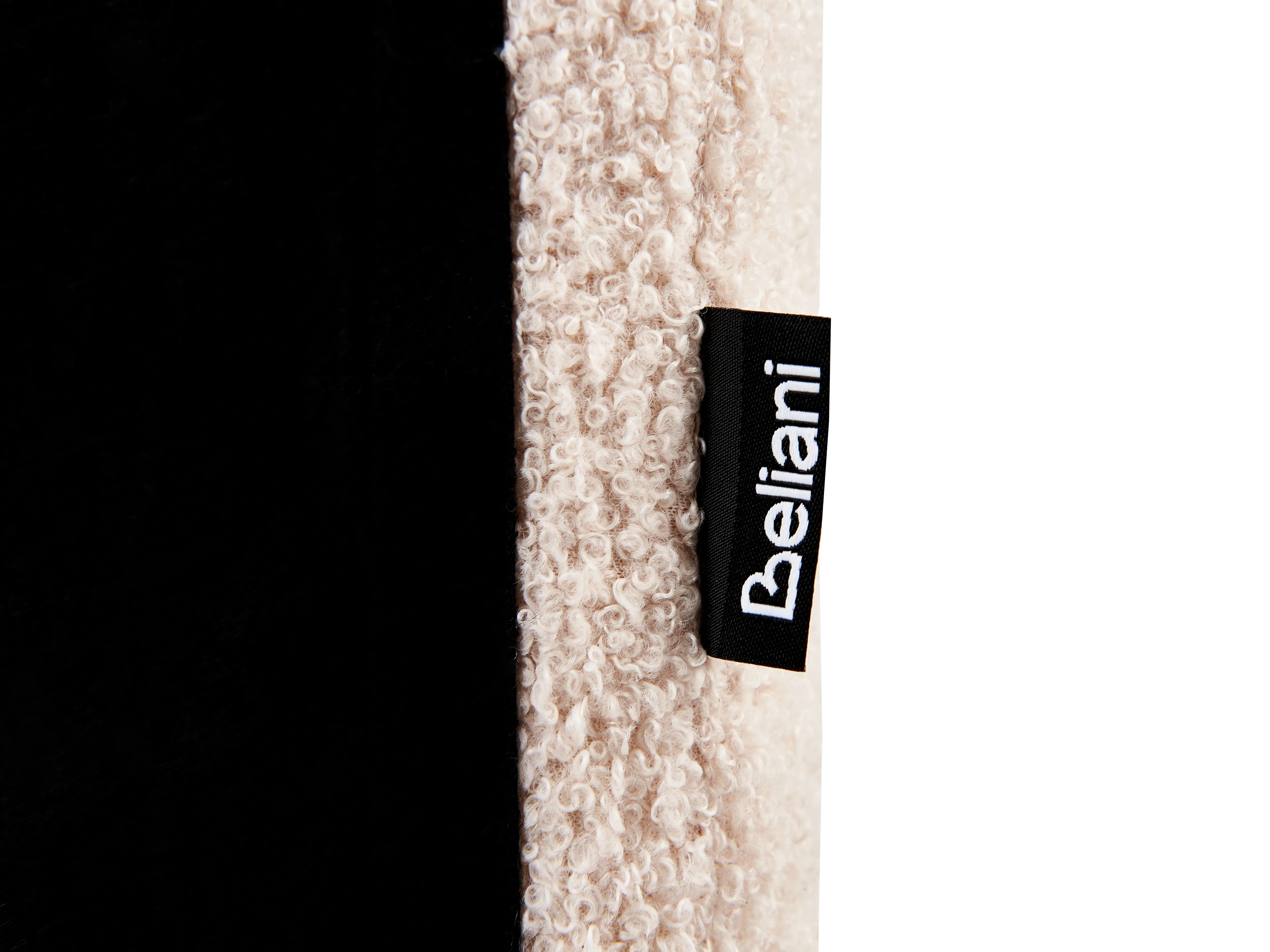 Bed met opbergruimte Bouclé BLAGNAC 180 x 200 cm Lichtbeige