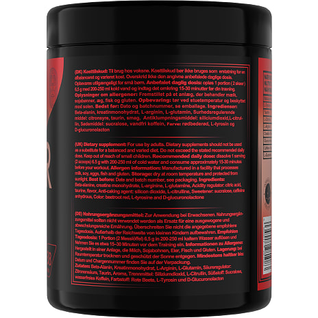 Pre workout-pulver m. frugtsmag