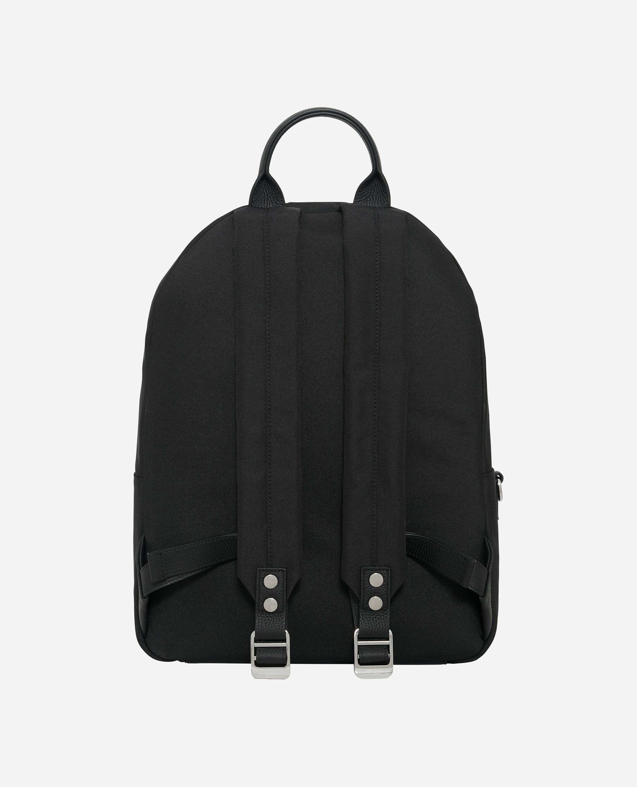 Sac à dos en canvas et cuir grainé noir
