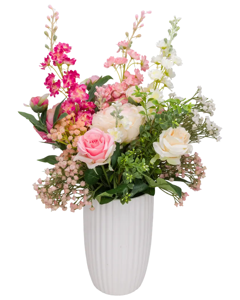 Kunstig rose - 60 cm assorterede farver