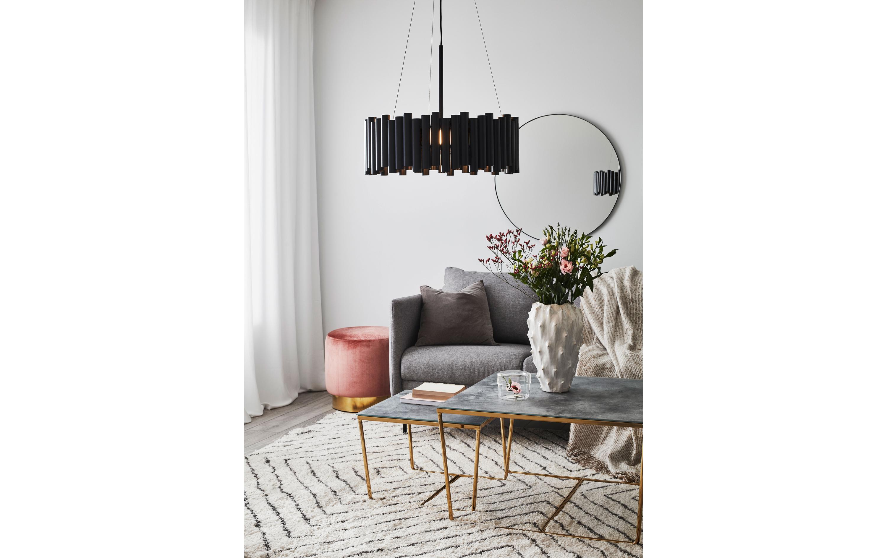 Pendelleuchte Level 3L Schwarz<br>Hängeleuchte mit 53 cm Durchmesser