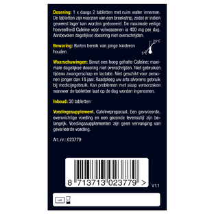 Lucovitaal Pure Cafeïne 400 mg Tabletten 30TB
