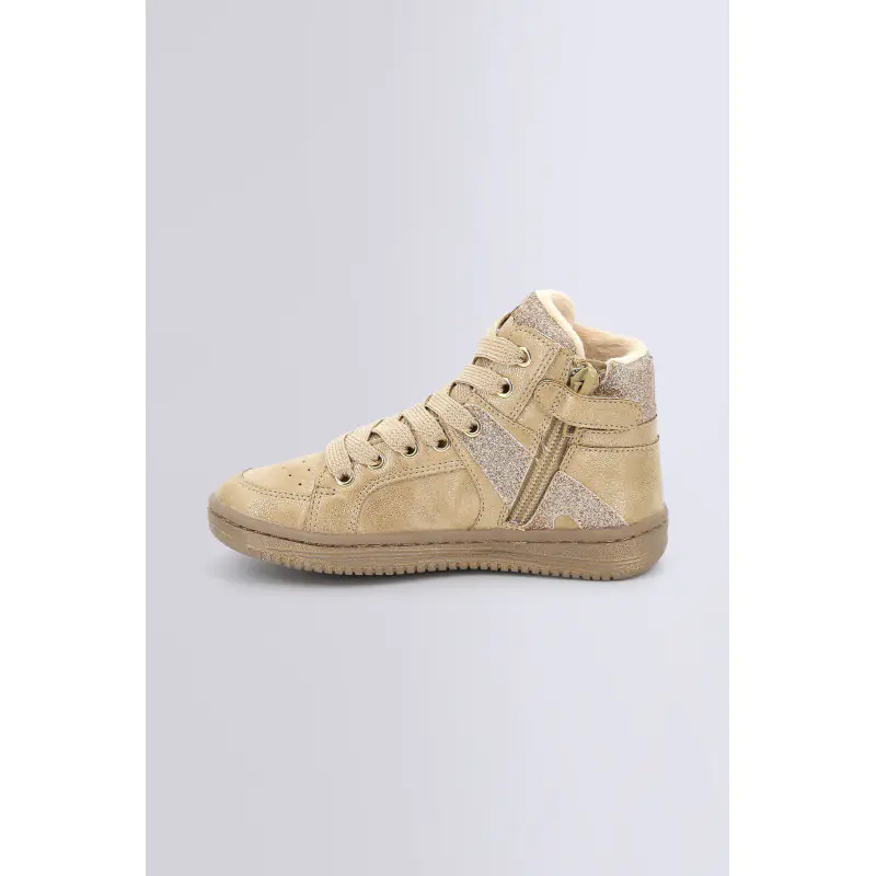 LOWELL CHAMPAGNE SNEAKERS HAUTES Synthétique Fille