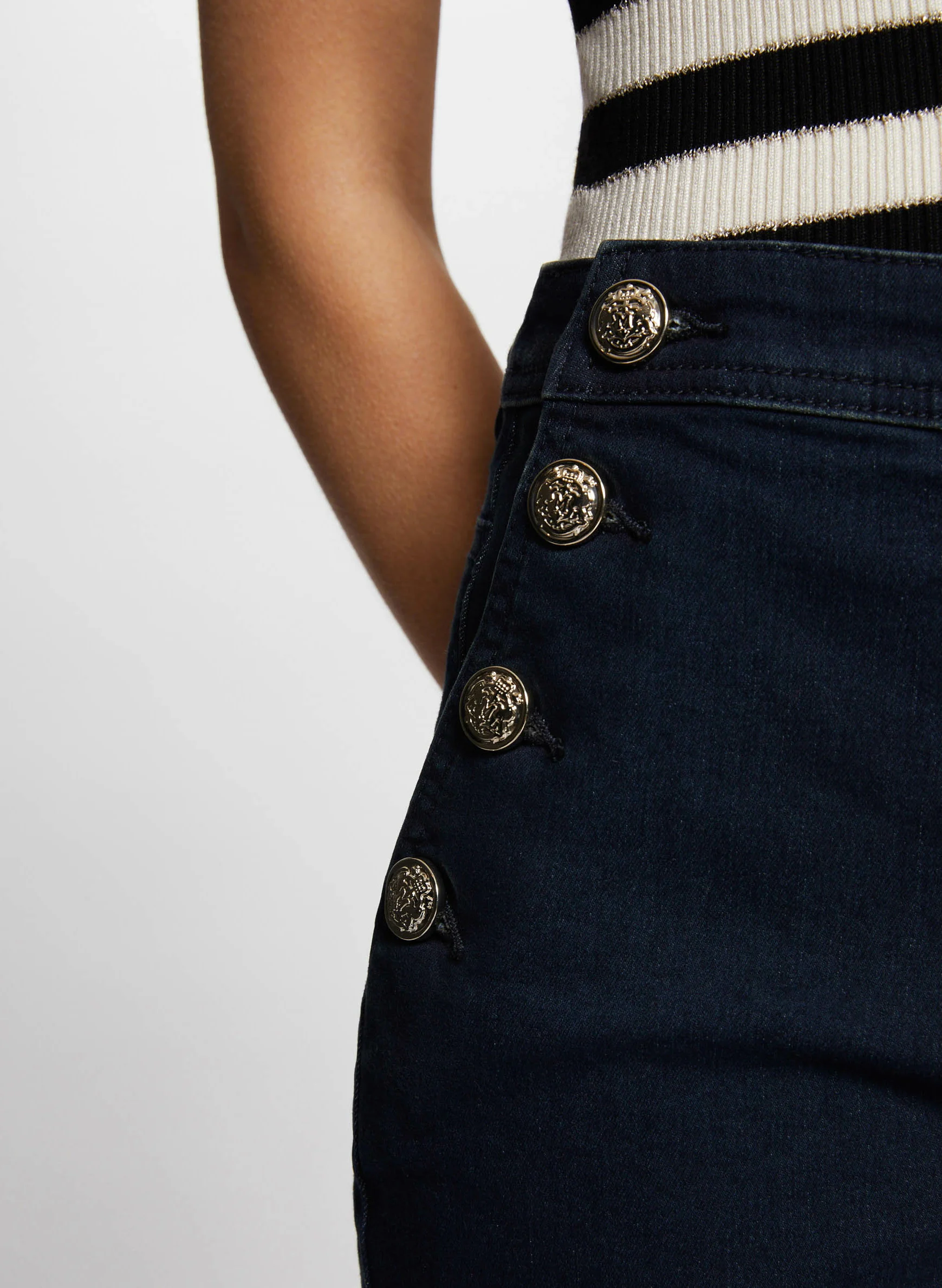 SHIVAL - Short ajusté en jean | Bleu