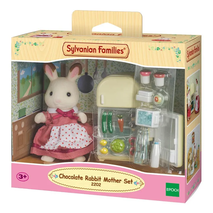 Sylvanian Families Maman Lapin Chocolat et Réfrigérateur