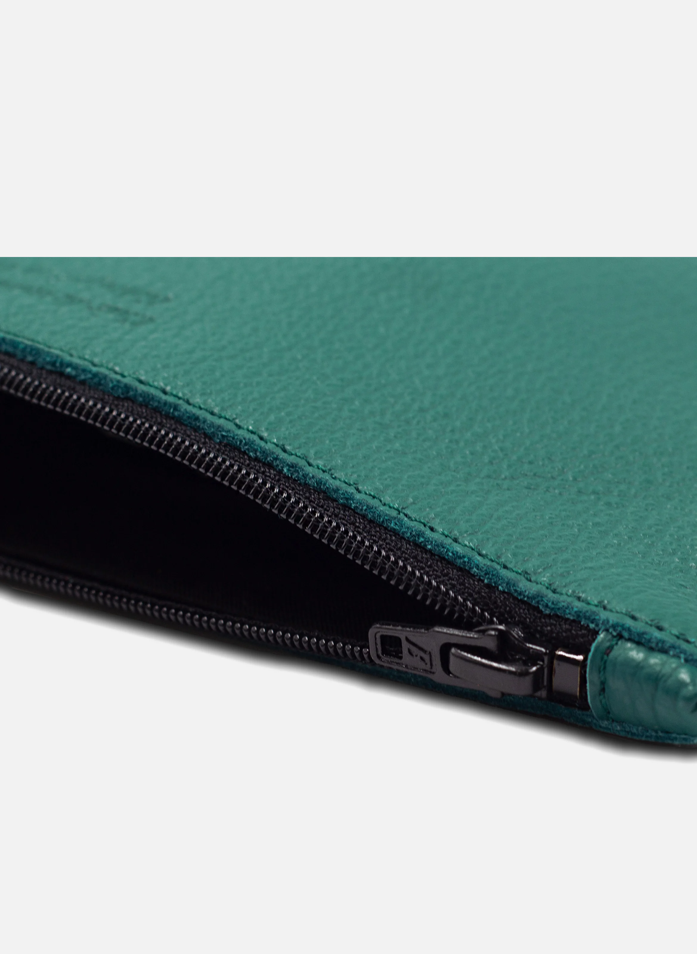 Pochette cuir grainé | Vert