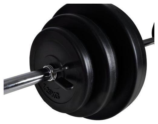 Tour de musculation avec jeu d'haltères et poids 30 5 kg sport fitness noir 02_0000041