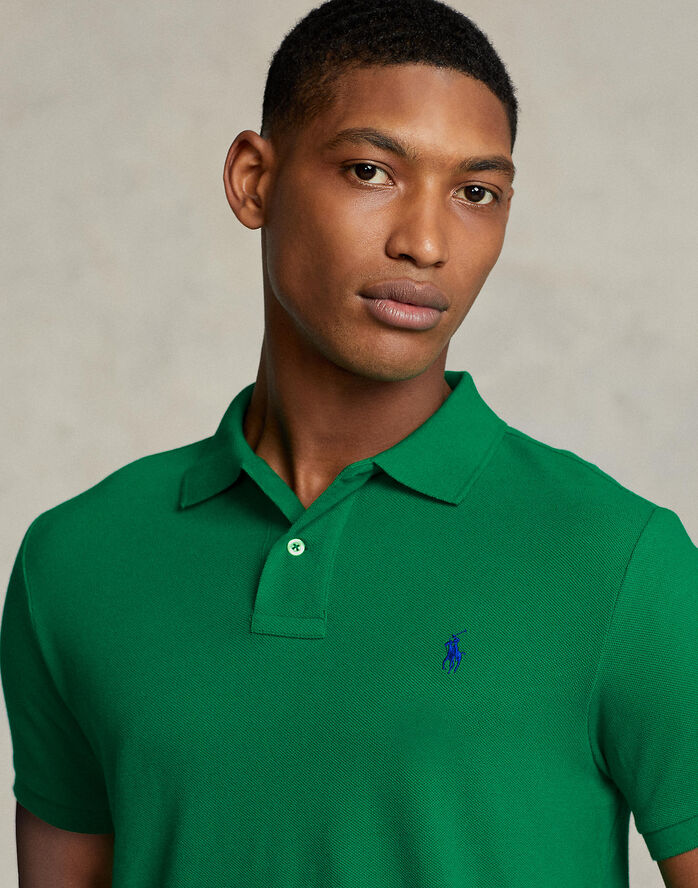 Polo Ralph Lauren Slim Fit Mesh Polo Shirt Grøn