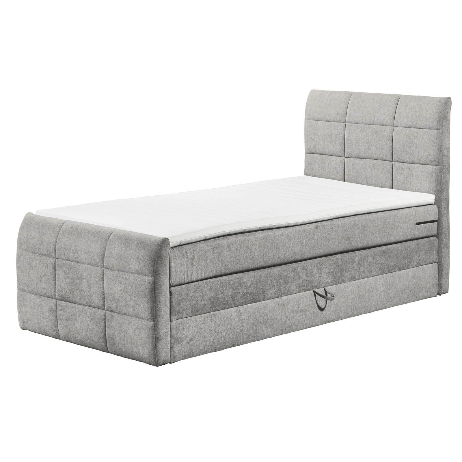 Boxspringbett - schlamm - H2 - 100x200 cm