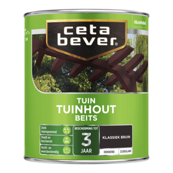 CetaBever Tuinhoutbeits dekkend klassiek bruin zijdeglans 750 ml