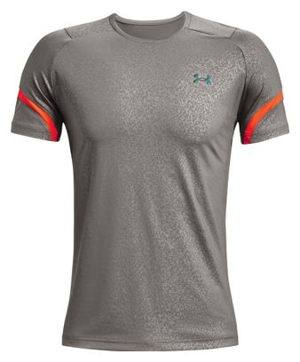 Maillot manches courtes Under Armour Rush 2.0 Emboss Gris