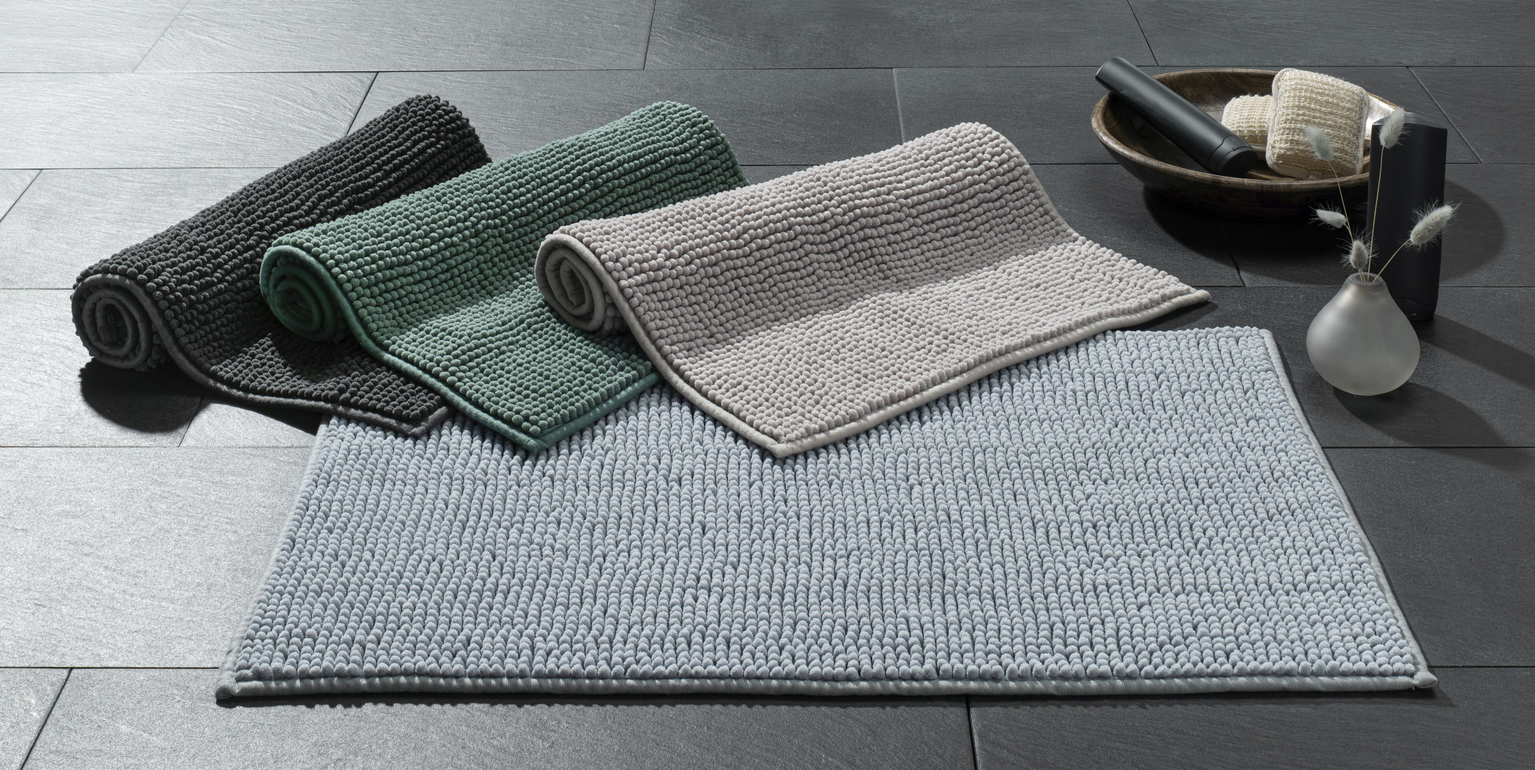 Badematte CHENILLE anthrazit