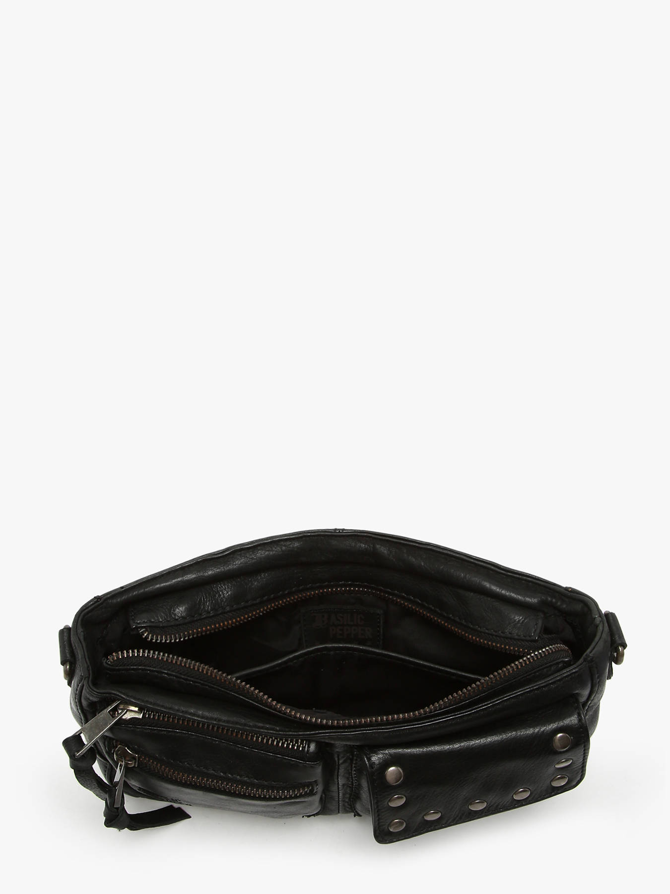 Sac bandoulire Barcelone cuir BASILIC PEPPER