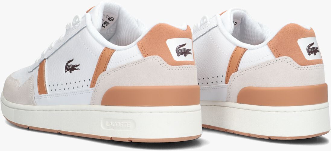 LACOSTE witte lacoste lage sneakers t-clip