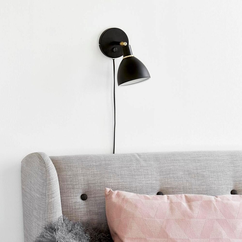 Ray wandlamp, zwart, E14