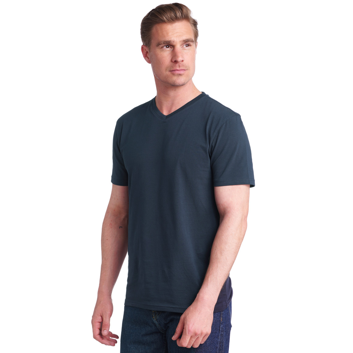 VanVaan Herren T-Shirt im Basic-Look dunkelblau