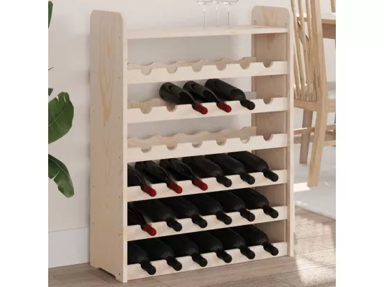 Casier à vin et panneau supérieur 67,5x25x87 cm bois pin massif