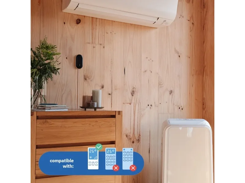 Netatmo Smart AC Controller, Controller, Sort, Hvid, Metal, Plast, 2 stk, Trådløs, 0 - 50 °C