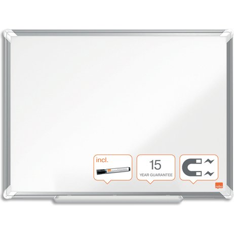 Tableau blanc mural Premium Plus acier, (L)600 x