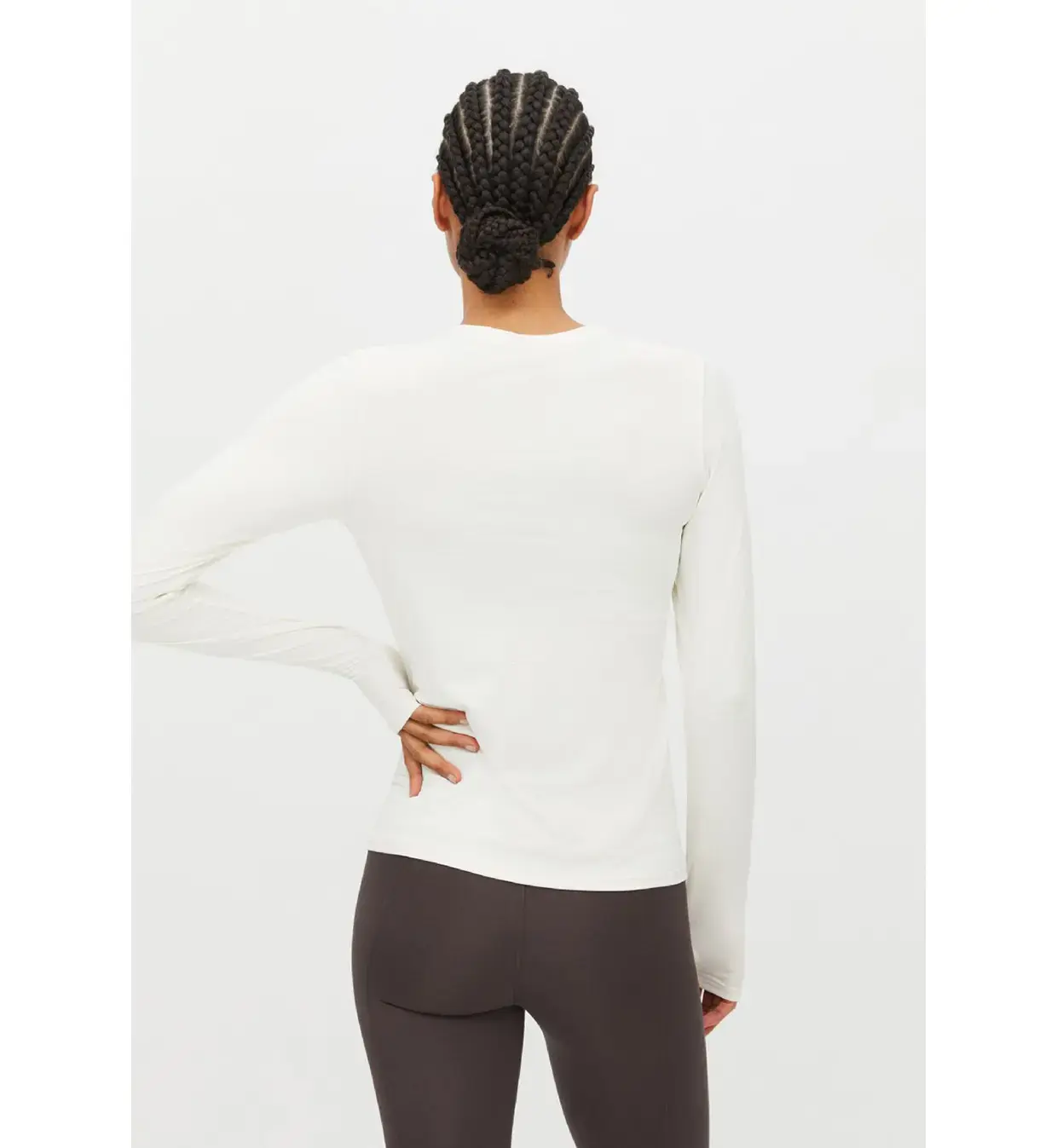 Röhnisch Jacquard Hardloopshirt Lange Mouwen Wit Dames
