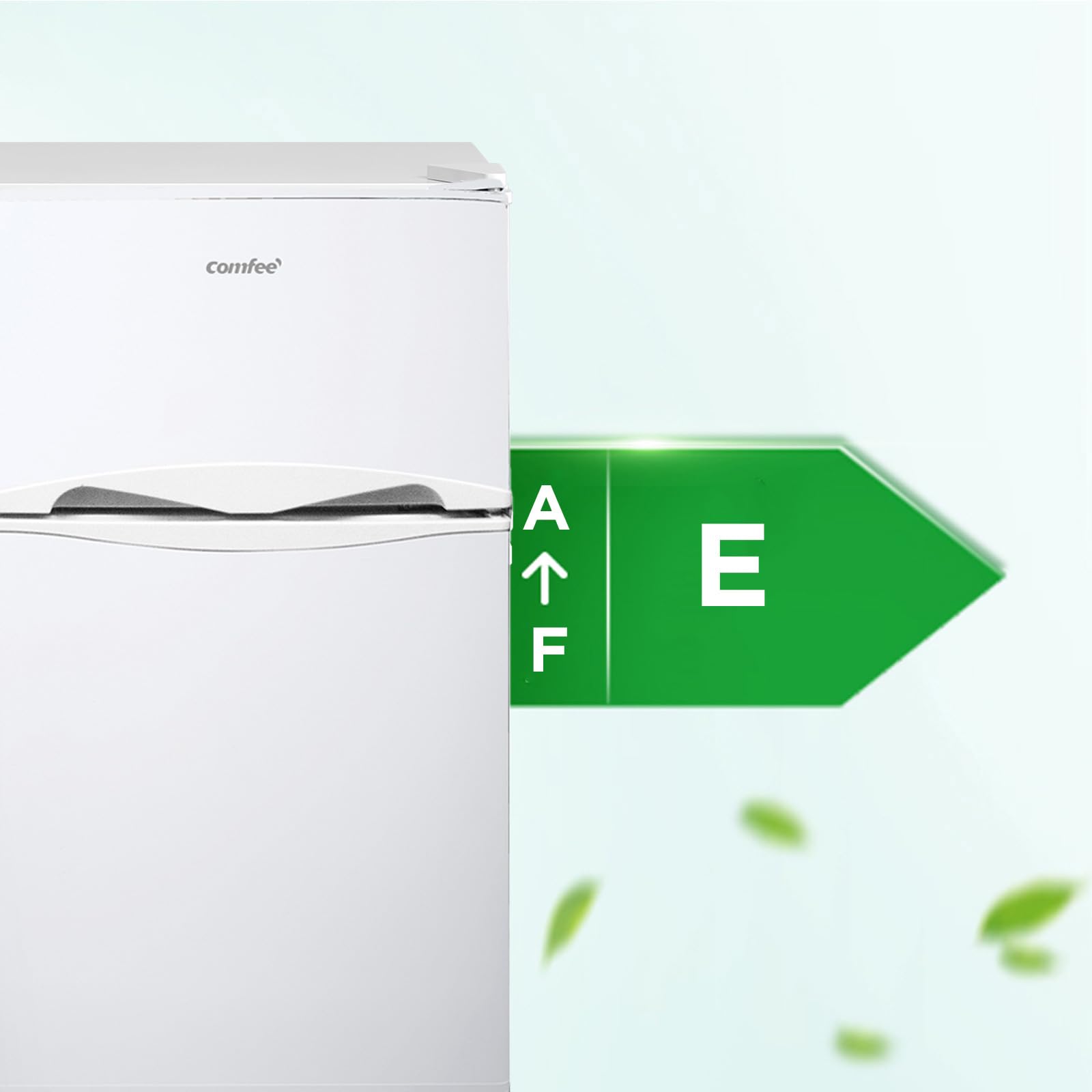 COMFEE' RCT87WH2(E) Réfrigérateur Congélateur Sous Plan, Petit Réfrigérateur Congélateur 87L avec Éclairage, Étagères Amovibles, Thermostats Réglables