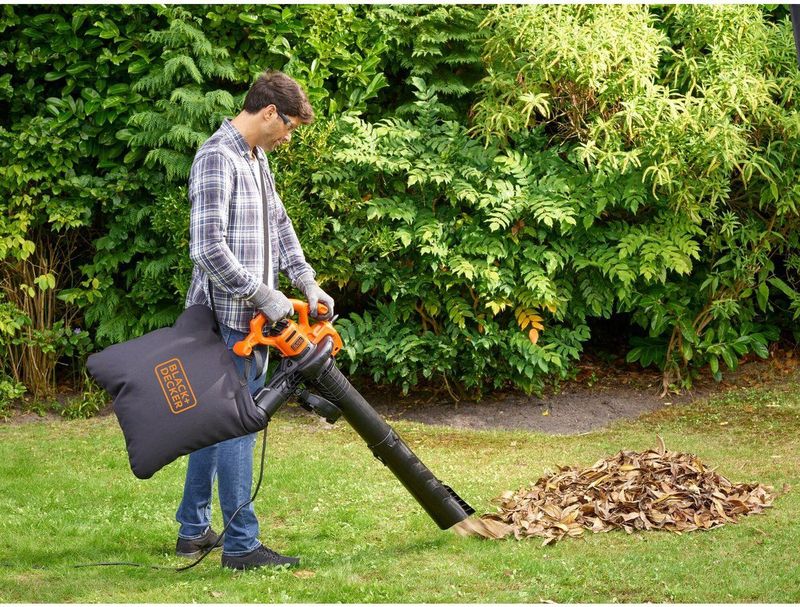 BLACK+DECKER BEBLV300SB-QS Elektrische Bladblazer - Bladzuiger - Bladversnipperaar - 3000W - 404 km/u
