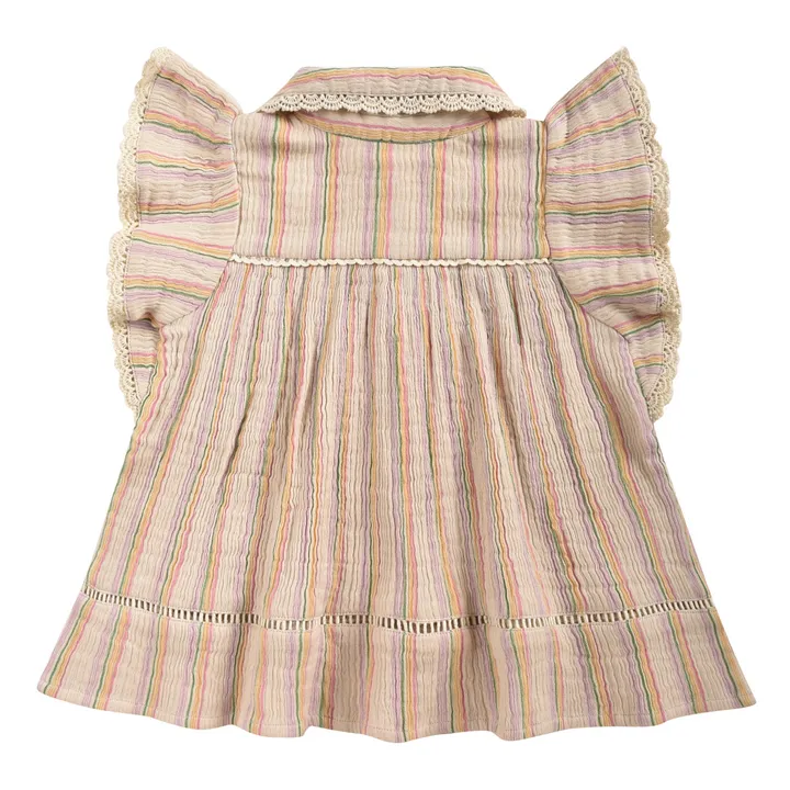 Louise Misha Robe Marla Rayée | Beige