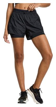 Short 2-en-1 Femme Saucony Elevate 4in Noir