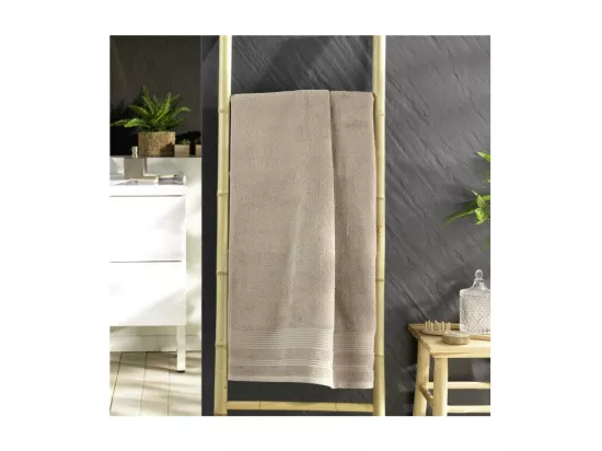 Drap de Douche 70 x 130 cm Tendresse Taupe - Eponge Unie