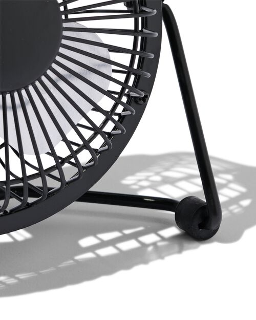 ventilateur de table USB rétro noir Ø10cm