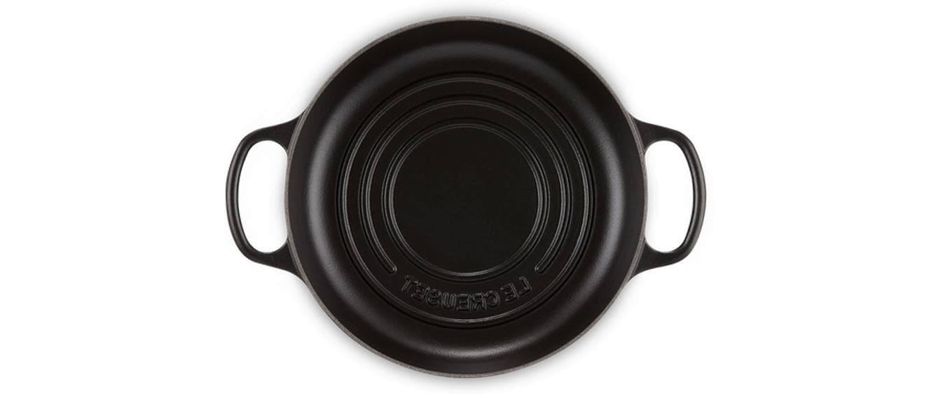 Brot Bräter Ø 24 cm, Schwarz<br>Runder Bratentopf aus Gusseisen