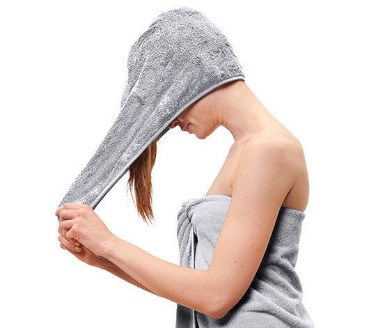 Turban-Handtuch, grau
