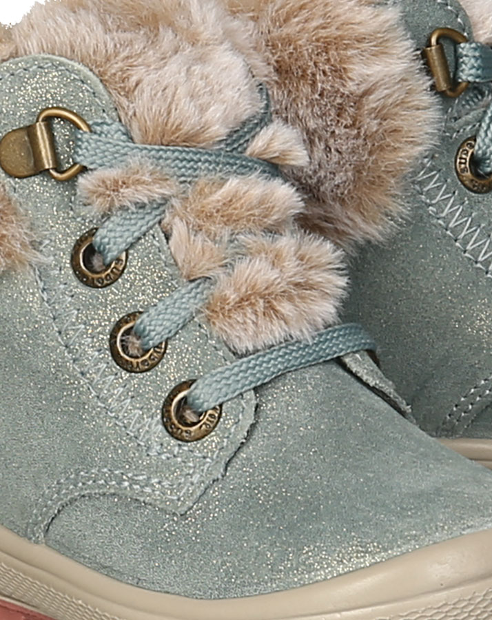 Schnür-Boots GROOVY gefüttert in hellgrün