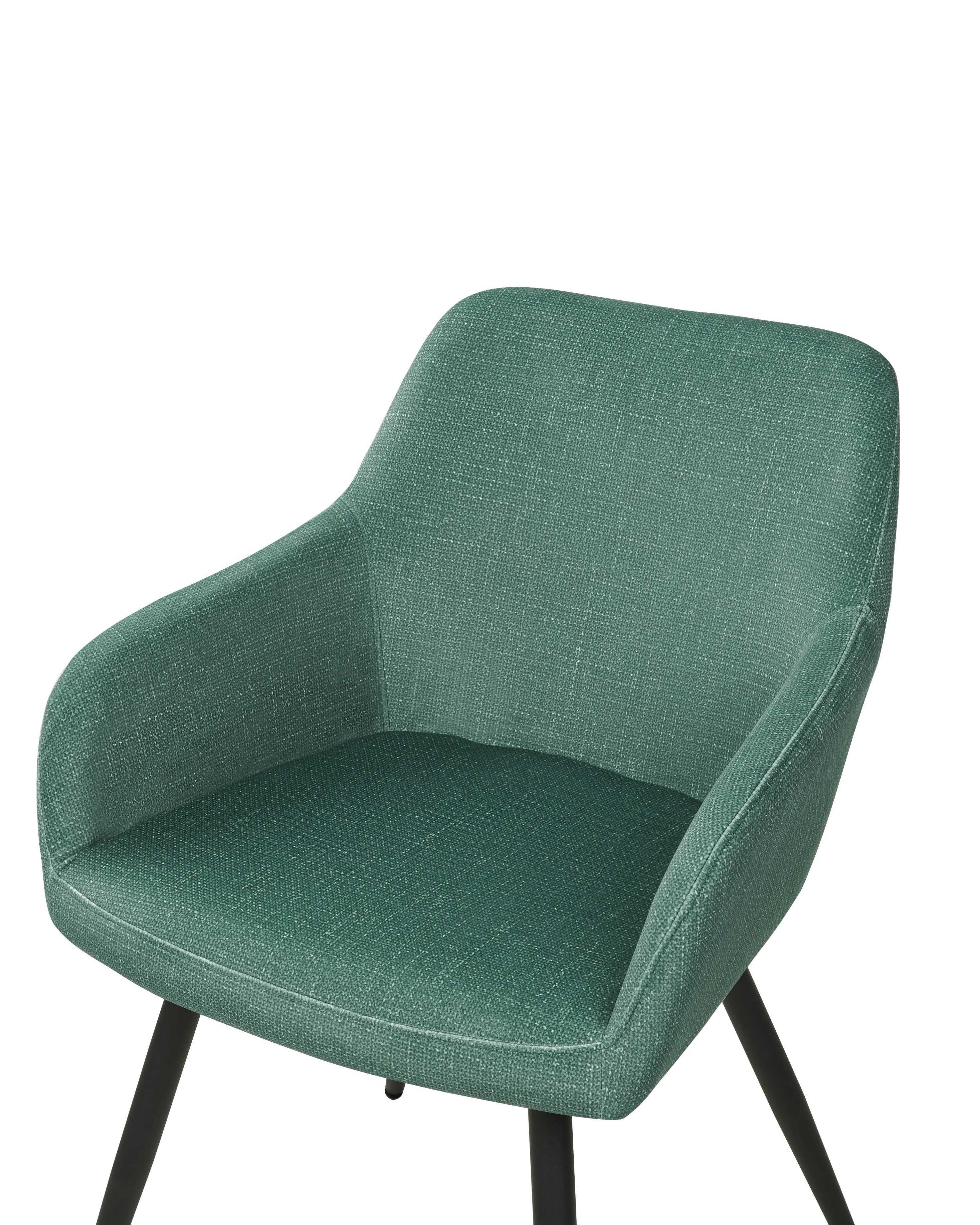 Set van 2 eetkamerstoelen CASMALIA Fluweel Donkergroen