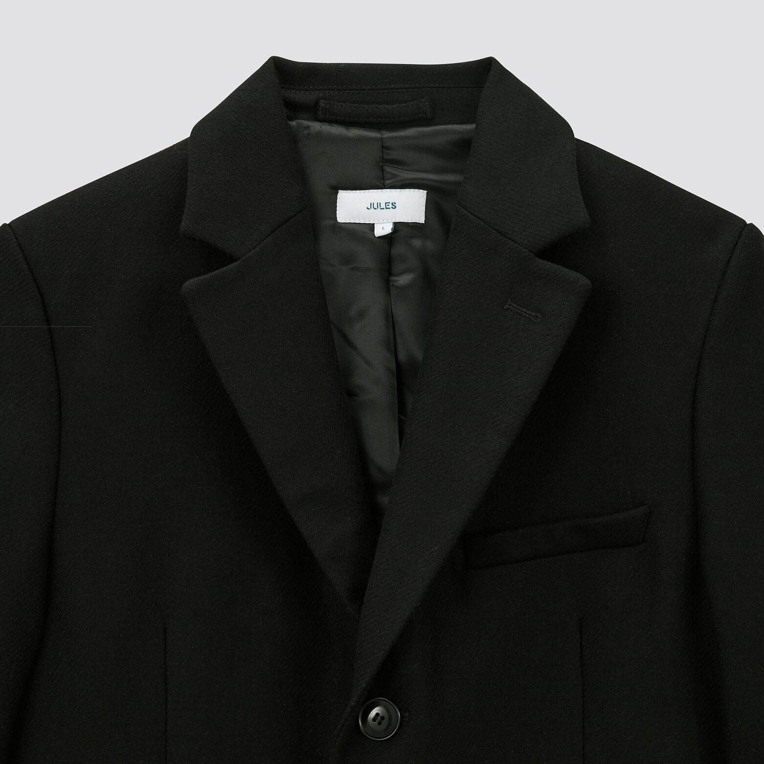 Manteau en laine italienne majoritaire Noir