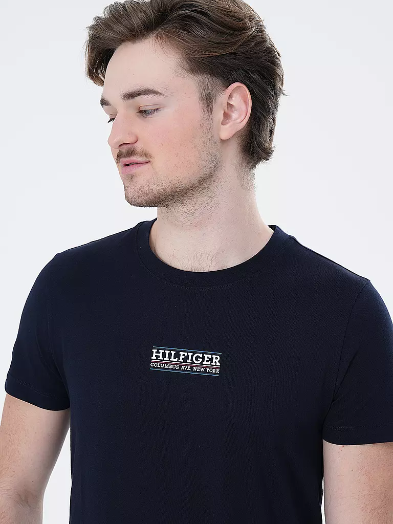 TOMMY HILFIGER T-Shirt Slim Fit blau