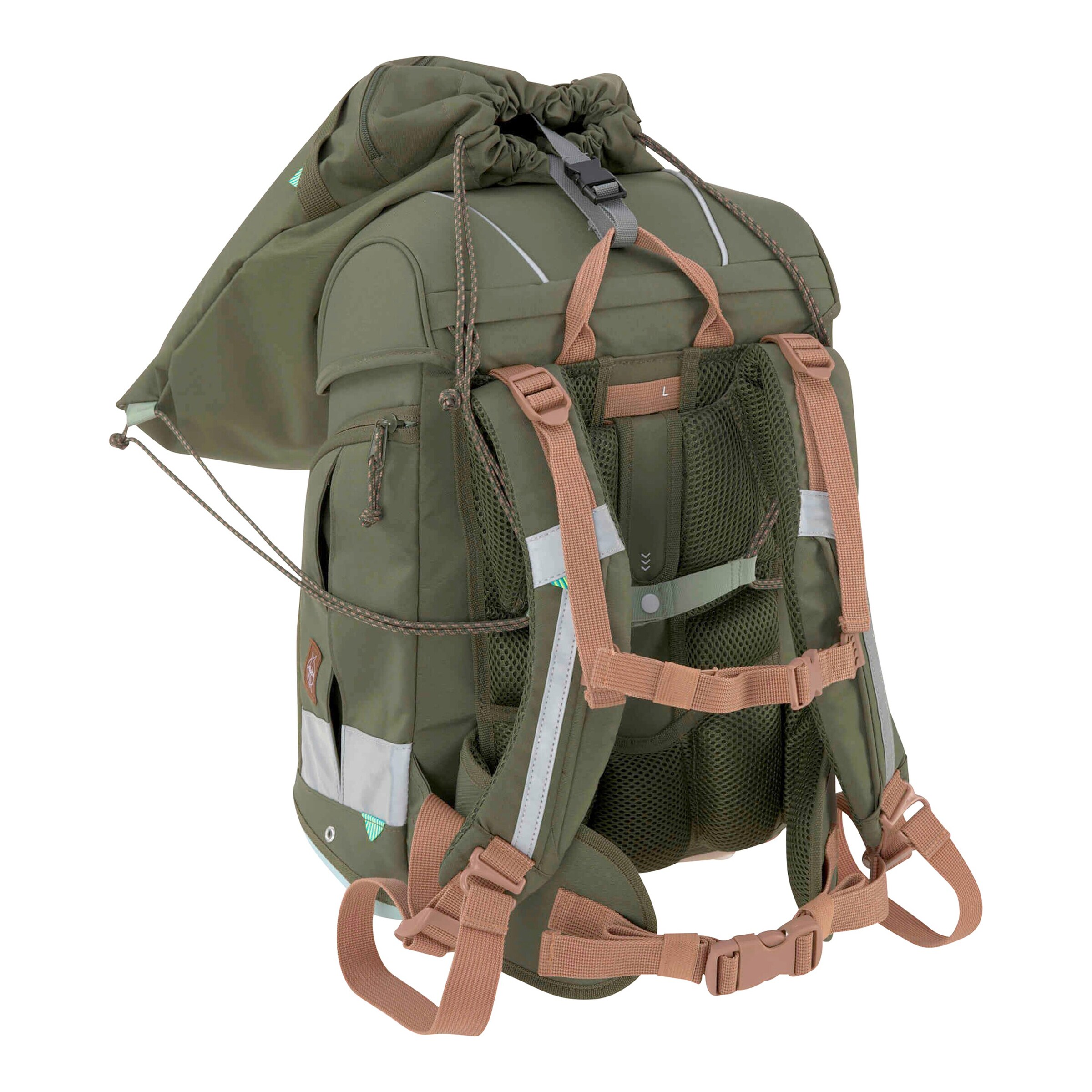 Lässig Schulranzen-Set Boxy Unique 7-tlg. olive