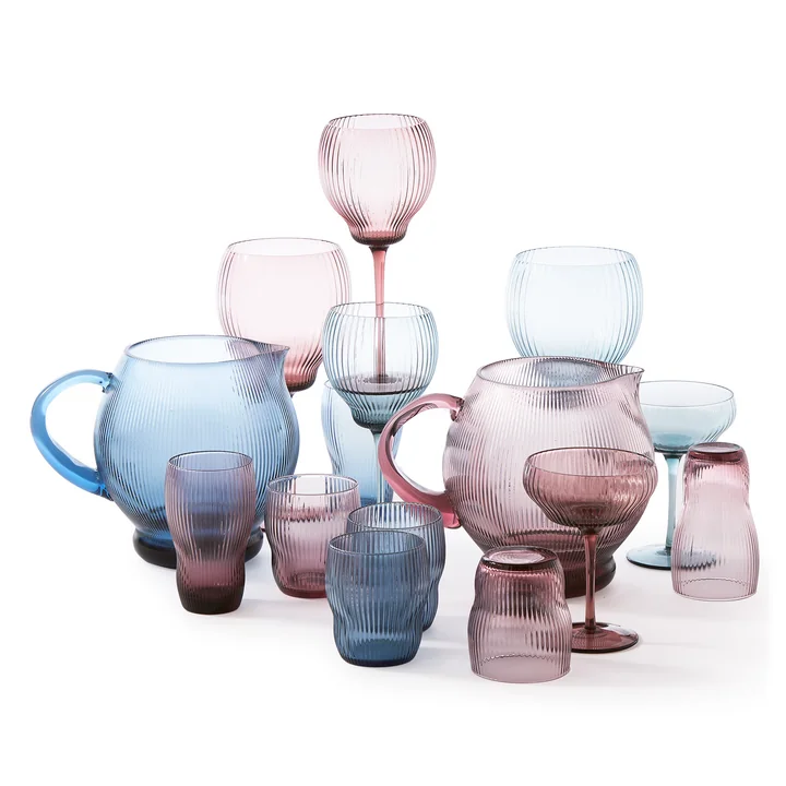 Pols Potten - Pum Coupe Glas, hellblau (2er-Set)