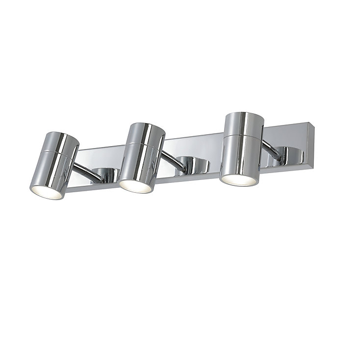 Spot de salle de bain 3 lumières G10 5W IP44 GoodHome argent